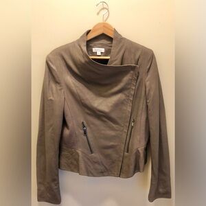 Barney’s New York Leather Grey Jacket Large